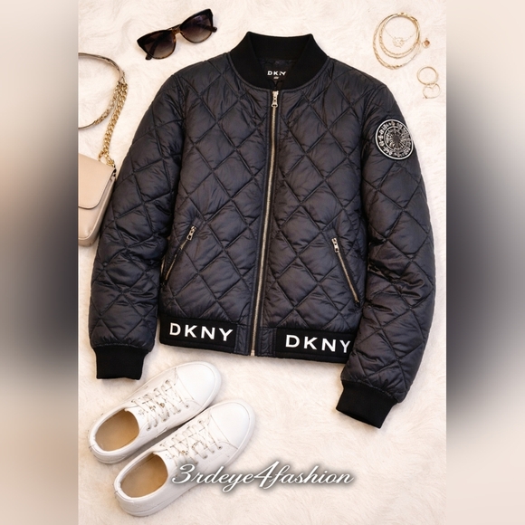 Dkny Other - ✨ DKNY Girls Black Quilted Puffer Jacket • Cozy Winter Warmth 🖤❄️